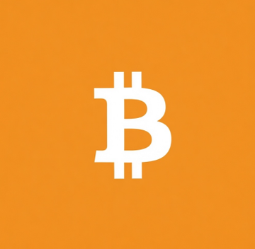 The image features the Bitcoin (BTC) logo—a stylized white "B" with two vertical strokes—centered on a bright orange background, symbolizing the cryptocurrency referenced in the post about BTC's recent 26% weekly price surge and anticipation around the CLARITY Act.