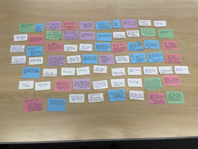 A mirror selfie shows a person in a white "XSENSA" branded bra and underwear set, with their face obscured by a pixelated Hello Kitty sticker, while the surrounding mirror frame is covered in handwritten notes, doodles, and quotes — serving as the author's "proof of work" and self-aware acknowledgment of their messy handwriting.
