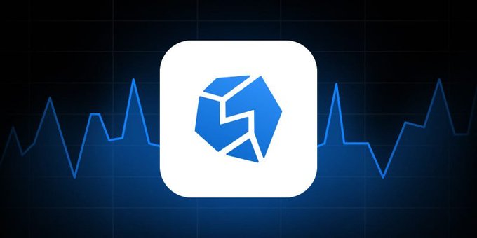 Logo graphic of a white rounded-square icon with a blue stylized 'B' symbol, set against a dark background with a blue line chart resembling an EKG pulse.