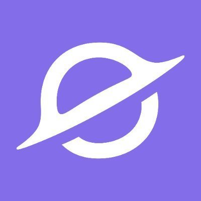 The image features the white EVEDEX logo—a stylized lowercase "e" encircled by an orbital ring—set against a purple background. The logo visually represents EVEDEX, the hybrid decentralized exchange highlighted in the post as an Arbitrum-based L3 rollup combining CEX speed with DEX security.