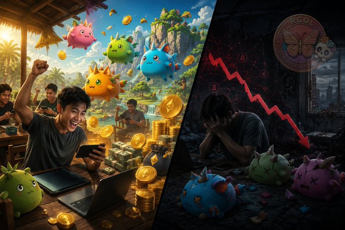 The image shows a man sitting at a table with a laptop, surrounded by colorful toys including a dragon and other characters from popular games like Minecraft. The scene depicts a moment of excitement as he plays a video game. In contrast, there are two separate images showing a man in a dark room looking down with his head bowed, possibly contemplating or feeling sad. These contrasting scenes create an interesting juxtaposition between the fun and excitement of gaming and the more serious emotions associated with the darker image.