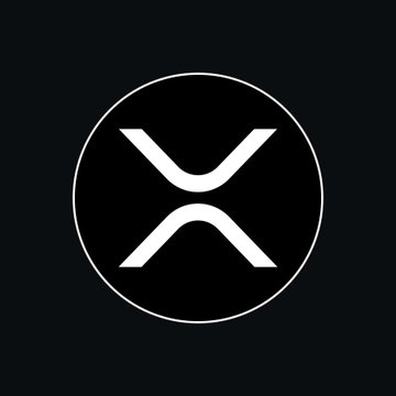 The XRP cryptocurrency logo, featuring a white stylized 'X' inside a circle on a black background.