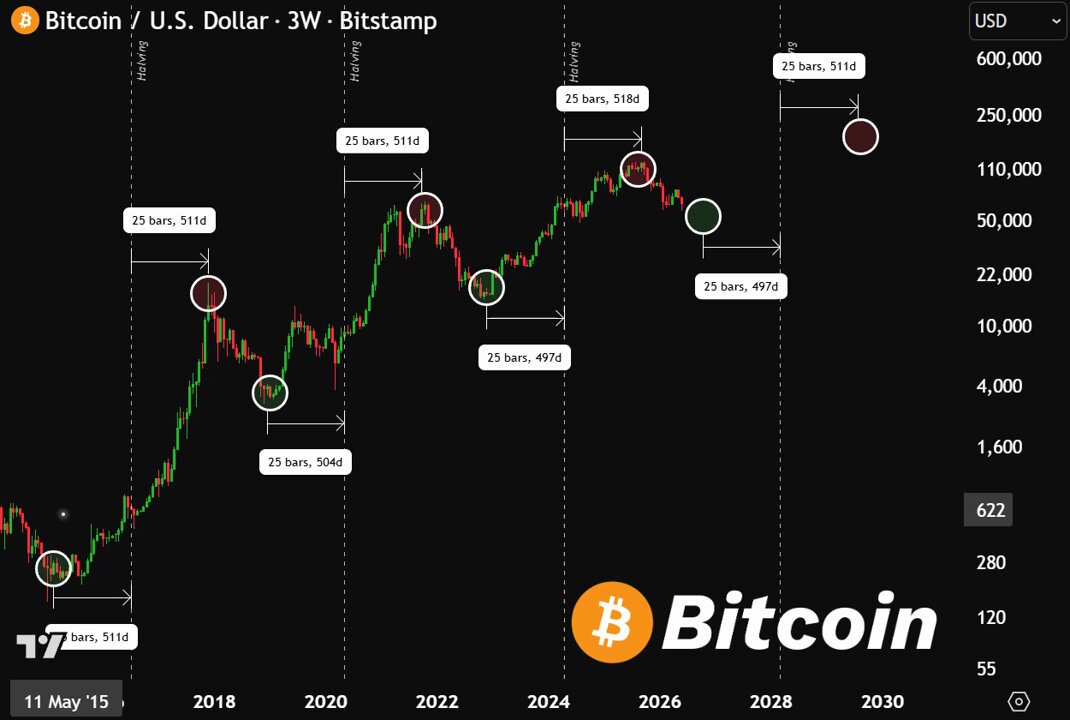 The image shows a detailed line graph representing the price of Bitcoin over time. The x-axis displays dates starting from January 1st until December 31st. The y-axis represents the value of Bitcoin in US dollars, with each data point corresponding to a specific date. There are various peaks and valleys on the graph, indicating fluctuations in the Bitcoin's value throughout the years. 

In addition, there is an image or illustration of a Bitcoin symbol located at the bottom right corner of the image. This symbol serves as a visual representation of the Bitcoin itself. The post also includes some text, stating that Bitcoin reached a peak around January 31st, and Bitcoin has been trading for over 11 years.