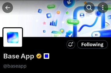 The image shows a social media app with a post that says "Base App" at the top, followed by a list of projects including "TGE coming first", "Polymarket", "Variational", and "Arc I think". The post is about a project called "Base" which is being compared to other projects. The image also contains a blue square with an arrow pointing towards it.