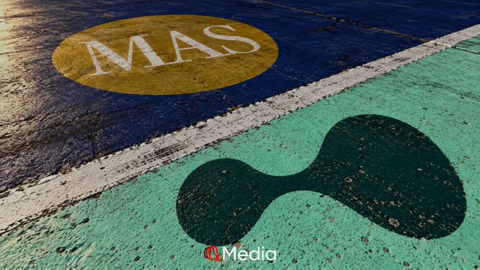 A painted surface displays a dark blue section with a gold oval reading 'MAS' and a teal section with a black dumbbell symbol, with an 'M.Media' watermark visible.