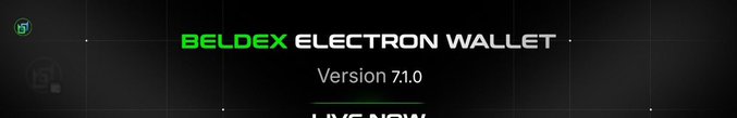 A promotional banner for the Beldex Electron Wallet, Version 7.1.0, with "LIVE NOW" text indicating a recent release. The image ties to the post's theme by showcasing Beldex's ($BDX) user-facing privacy tools that extend the project's privacy-focused technology stack to everyday wallet users.