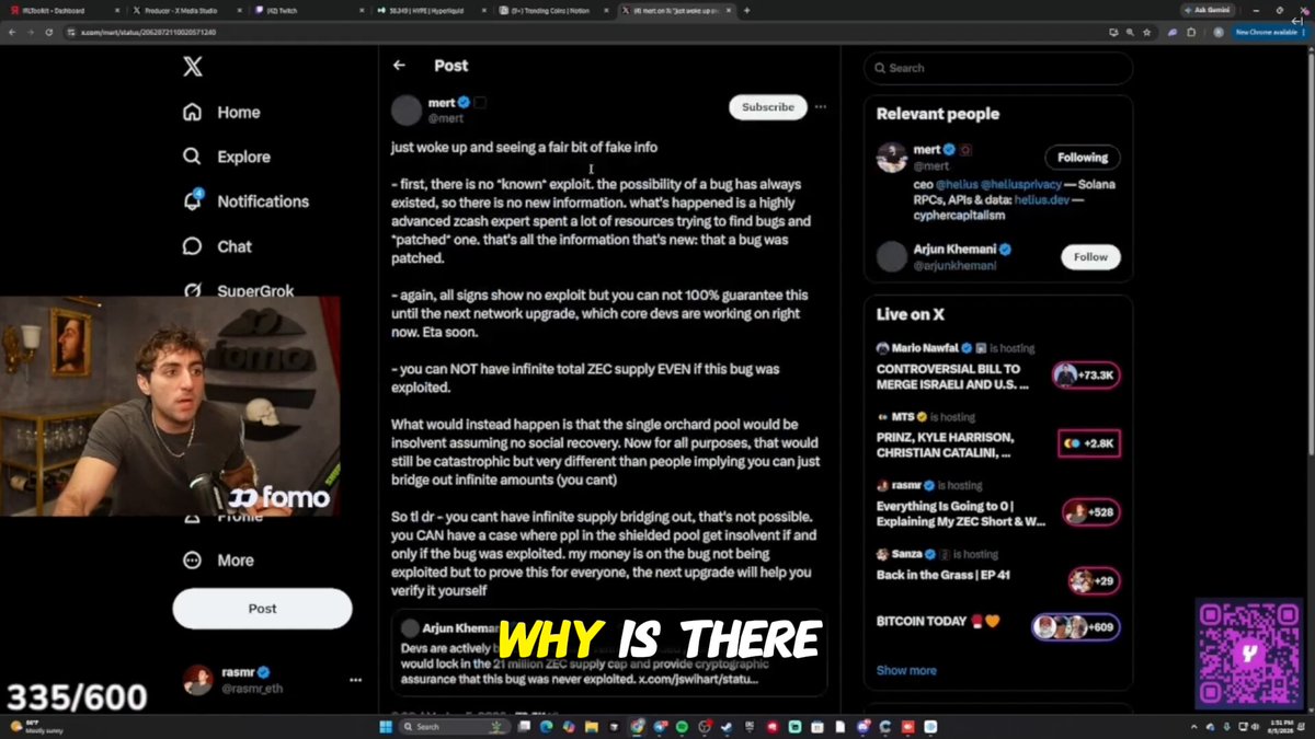 The image shows a computer screen displaying a webpage with text, including a message from a man named ZEC who claims that there is too much development being done on a proof of work network. The post also mentions that this is why people are building so much for it. The image does not provide any specific information about the content or context of the post, but it seems to be related to the ongoing discussion around ZEC and the proof of work network.