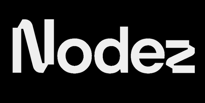 The word 'Nodez' written in a stylized white font on a black background.