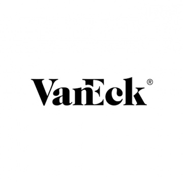 The image displays the VanEck® brand logo in bold black serif lettering against a white background, directly identifying the financial firm referenced in the post discussing Bitcoin's accumulation phase and emerging bullish sentiment.
