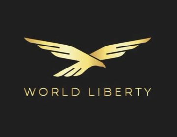 The image features a logo for a company named "World Liberty" that specializes in cryptocurrency. The logo consists of a bird, specifically an eagle, depicted in gold against a black background. Below the eagle, there's text that reads "World Liberty". The company is known for its stablecoins and has recently delisted the stablecoin USD1 on-chain addresses related to HTX. This decision was made due to compliance with certain sanctions orders.