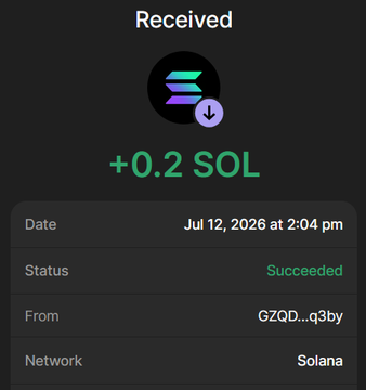 A screenshot of a successful crypto transaction receipt showing "+0.2 SOL" received on the Solana network on July 12, 2026, confirming a presale purchase of $BHOODIES tokens as advertised in the promotional post.