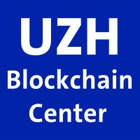 The image features a blue square with white text that reads "UZH Blockchain Center" written in capital letters, indicating the center's name or focus area. The text is positioned centrally within the frame of the image.