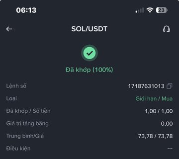 The image shows a screen with various details about the trading of Bitcoin, including the current price, stock price, and volume. The user seems satisfied with their trading activities, as they have a green checkmark placed above the word "SOL", indicating that they've successfully completed a transaction or reached a specific goal related to their trades.