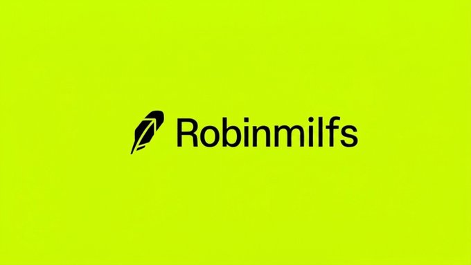 A logo on a lime green background featuring a black feather icon and the text "Robinmilfs".
