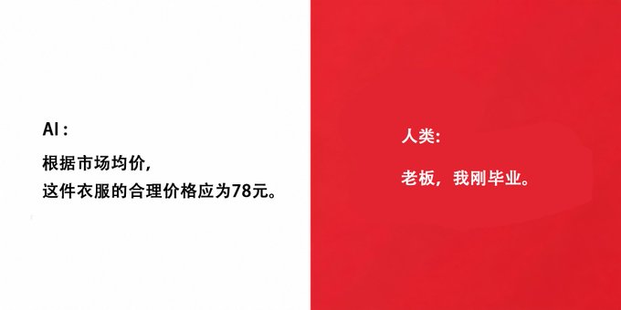 The image shows a red square with white text, which reads "AI vs Humans Series 5—Who's Better at Bargaining?". The background of the image is gray.