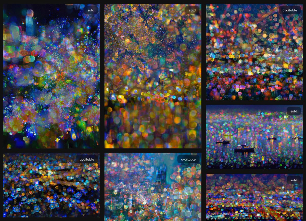 The image presents a collection of nine different pictures, each showing various scenes involving boats and city landscapes. One picture has multiple boats floating across the body of water, with several people scattered around these boats. There are also numerous buildings visible within the cityscape in one of the other pictures. The colors used throughout the images seem to be a mix of blue, green, purple, orange, yellow, and red, creating a vibrant and engaging visual experience for the viewer.
