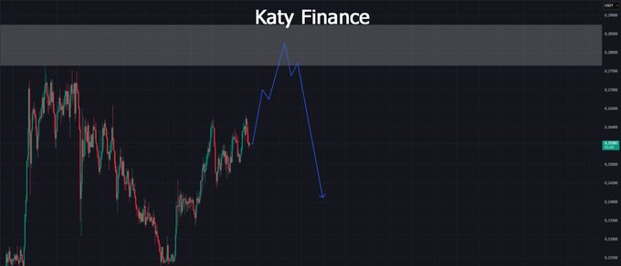 The image shows a stock chart with lines that indicate the performance of a company named "Katy Finance" over time. The line graph depicts the company's value increasing over time, reaching a certain point after which its growth seems to have slowed down or plateaued. The resistance zone in this context can be interpreted as the period when Katy Finance was actively distributing its asset and experiencing moderate success, but is now facing the challenge of overcoming the obstacles represented by the clusters on the chart.