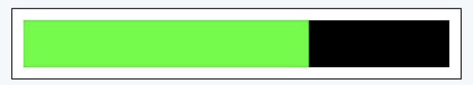 A rectangular banner displays a solid lime green block on the left and a solid black block on the right, set against a white background.