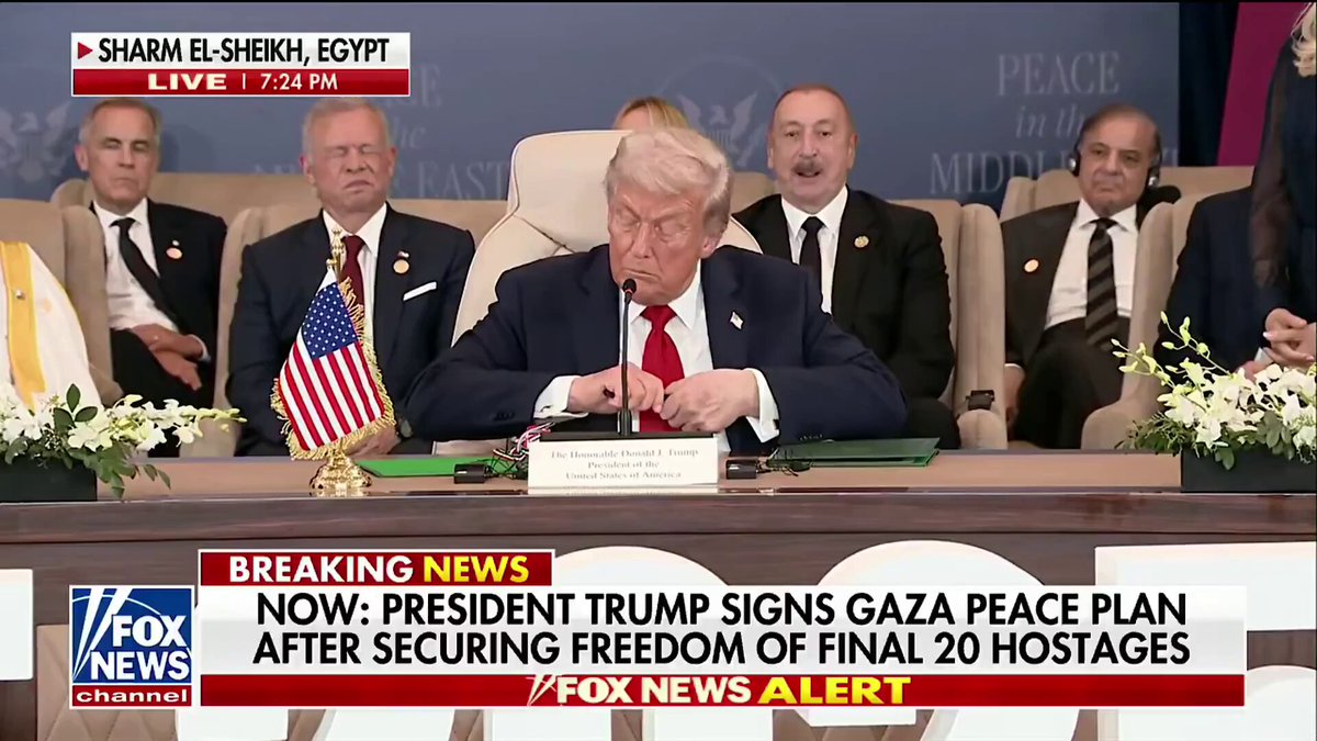 The image shows a group of people sitting around a table at a press conference with a man speaking into a microphone, possibly discussing President Trump's plans for peace talks or other diplomatic efforts. The news reporter is covering this event by displaying the image on their website, which includes text about the potential rise in the value of Bitcoin and the XRP token, as well as an announcement about the XRPUMP project.