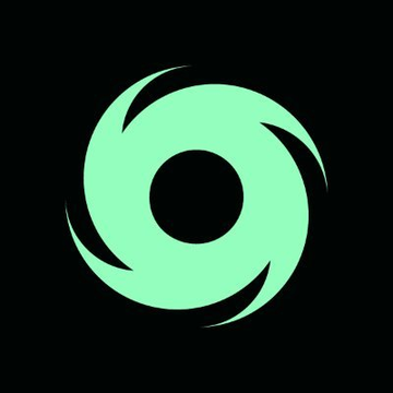 The image displays the Tornado Cash logo, a light green swirling spiral design on a black background, which represents the privacy-focused cryptocurrency mixing protocol referenced in the WSX News post about its record 968 daily deposits.