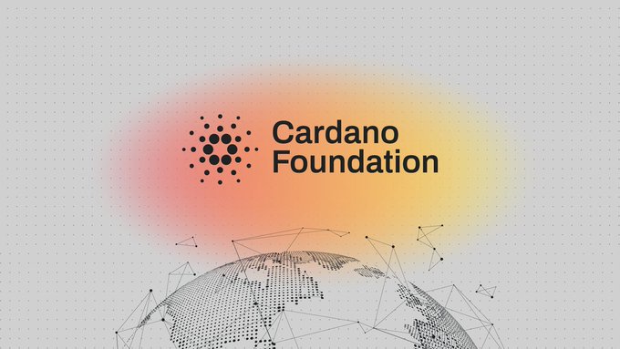 The image displays the "Cardano Foundation" logo alongside a stylized globe graphic, visually representing the organization's global involvement. This ties to the post about the Cardano Foundation's YES vote on the AlphaGrowth proposal, highlighting the foundation's active role in advancing Cardano's DeFi ecosystem.