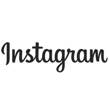 The classic black script logo of Instagram on a white background.