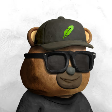 A 3D-rendered brown bear character wearing black sunglasses and a green cap with a leaf logo, shown against a light gray background.