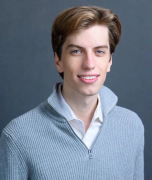 A young man with light brown hair smiles at the camera, wearing a white collared shirt under a light gray quarter-zip sweater against a dark background. The image appears to be a portrait of Leopold Aschenbrenner, referenced in the post as an investor who was supposedly margin called at the bottom of $NBIS before its 75% rally.