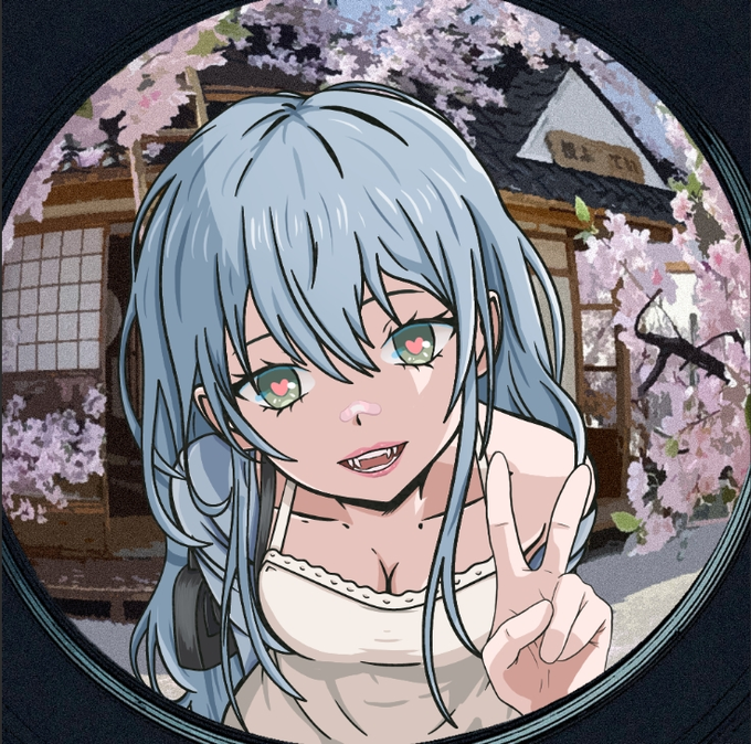 𝗣𝗥𝗢𝗝𝗘𝗖𝗧 𝗦𝗣𝗢𝗧𝗟𝗜𝗚𝗛𝗧 is a post by @cutemikaasa that features an anime-inspired image of a girl with blue hair and white clothing. The girl has her hand in the air, making peace signs. The post also includes a link to a cultural NFT project called "Art is cute with fish-eye lens effect" which seems to be related to the anime featured in the image.
