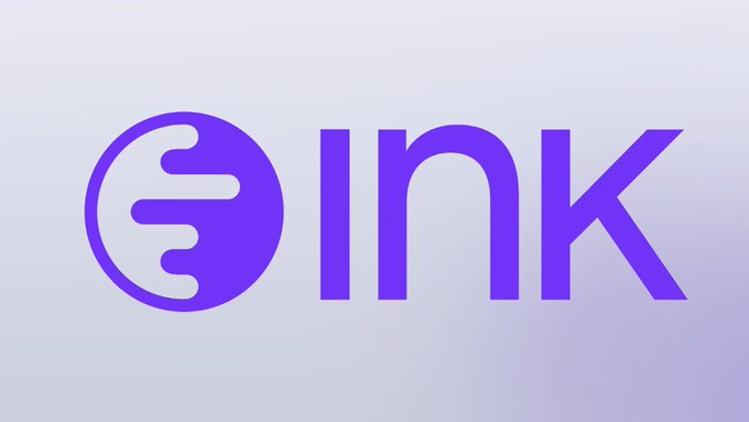 The purple 'ink' logo features a circular icon with horizontal lines beside the brand name on a white gradient background.