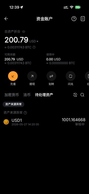The image shows a phone screen displaying information about an account with Chinese characters, possibly related to Bitcoin transactions or KYC processes. The text indicates that the account has been restricted after a normal on-chain transfer from HTX, which suggests that there might be some issues with the KYC process or the source of funds. The post also mentions that the user's account was restricted out of nowhere and that they have already submitted all necessary documents for verification. However, no update has been received yet.