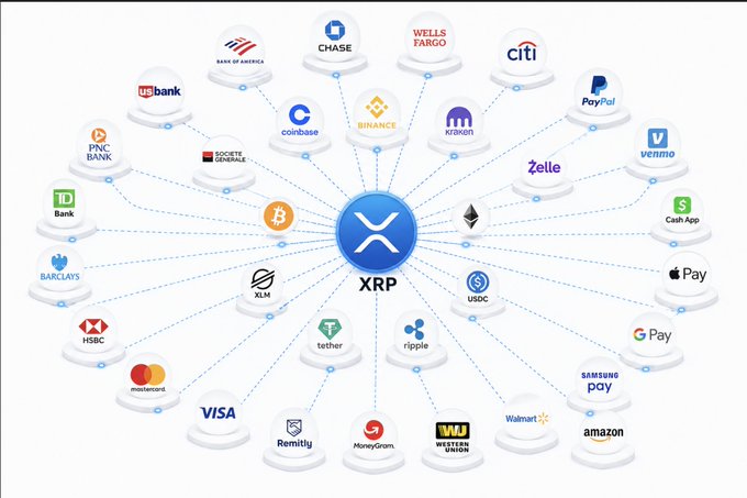 xtrp is connected to various financial institutions and payment platforms, including Visa, PayPal, and Chase.