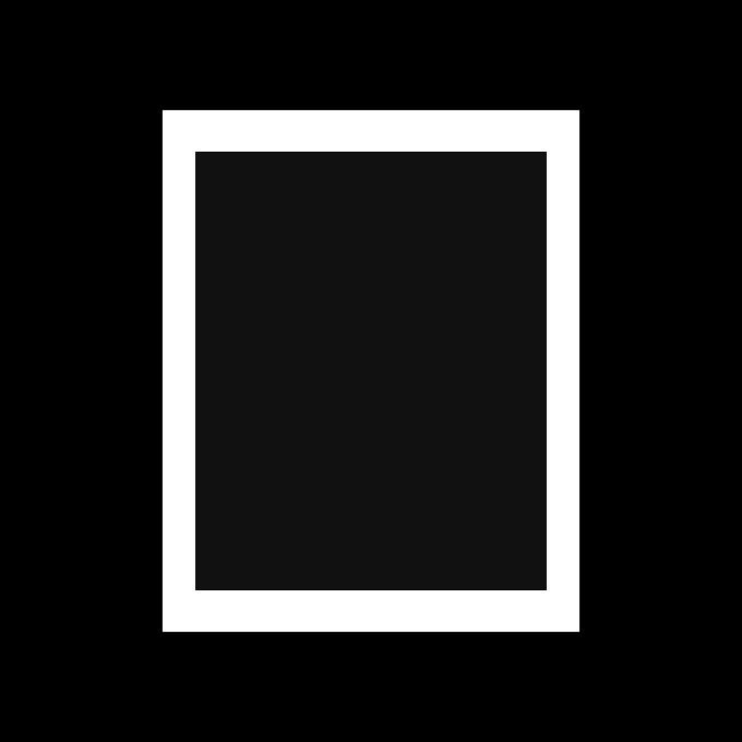 A black square centered on a white background, representing Statement #175 from the credits-to-statements platform, which burned 80 credits and represents 11.46% of the total credit supply.