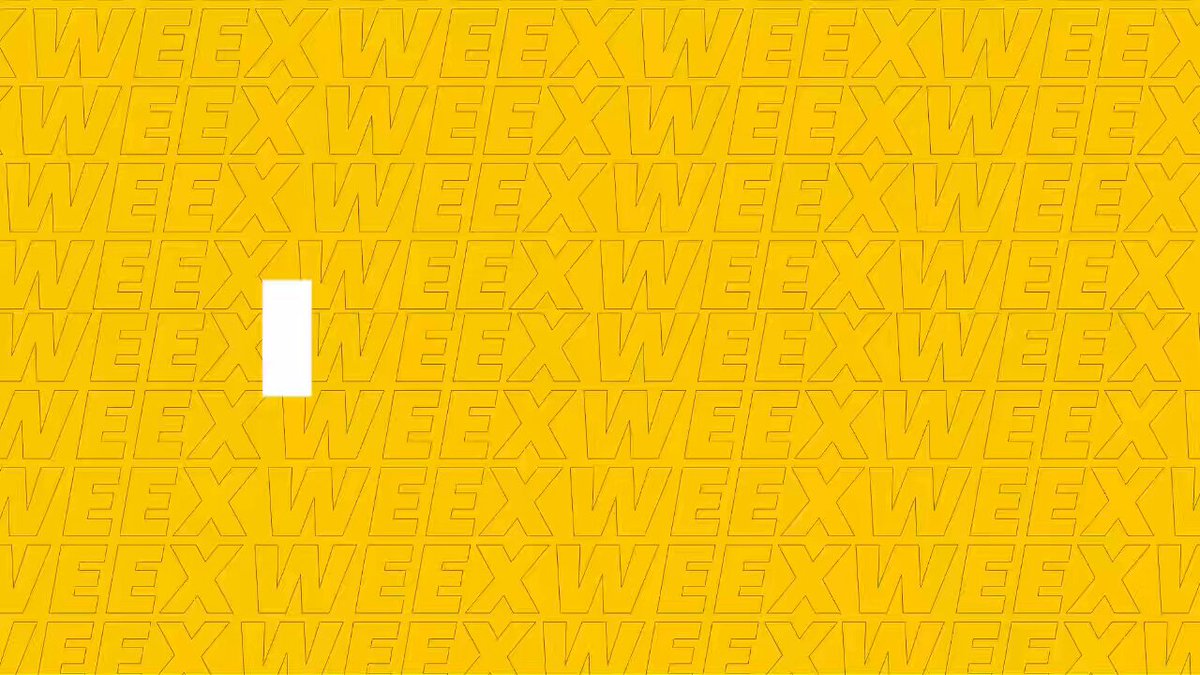 The image features a yellow wall with white text that reads "weeks" and "api". The text appears to be part of an advertisement or promotional material, possibly for an API company. The focus of the image is on the yellow background and the white text, which stands out against it.