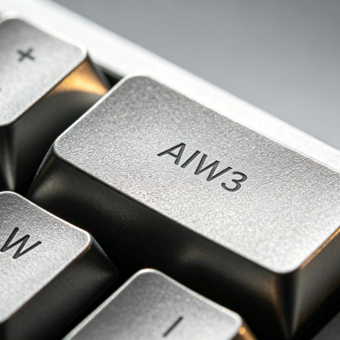 A close-up photograph of a silver computer keyboard focusing on a key labeled 'A/W3', with parts of the 'W' and '+' keys visible.
