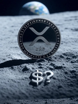 In the image, there's a silver coin that has an "XRP" symbol written on it. The coin is placed on some moon dirt. Below the coin, there are dollar signs with a question mark above them. The question asks why XRP's price would go up if Ripple were preferred over other cryptocurrency tokens or investments. The post also mentions that the price of XRP will rise if people prefer Ripple to other cryptocurrencies and tokens out there currently for investment purposes.