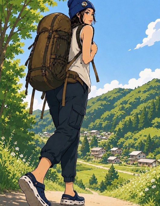 The caption for this image could be: "A determined hiker embarks on a journey, reflective of the STEPN community's adventure from America to Kochi, as they stride towards their destination with the spirit of earning and exploring, much like the individuals contributing to the STEPN OG earnings reported in June 2026." The image exemplifies the essence of the journey and exploration mentioned in the accompanying post about the STEPN earnings.