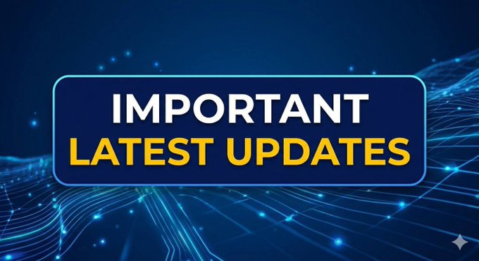The image features a blue background with white text that reads "IMPORTANT LATE UPDATES" at the top, followed by a list of cryptocurrency names such as Bitcoin, Ethereum, VipResults, TodaysPNL, and more. The text is in yellow, making it stand out against the blue backdrop.