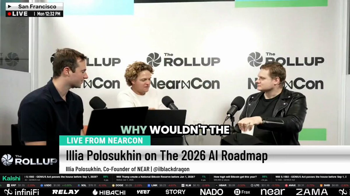 A live stream of three individuals, two men and a woman, discussing the 2021 AI Roadmap on a white background with green and black text.