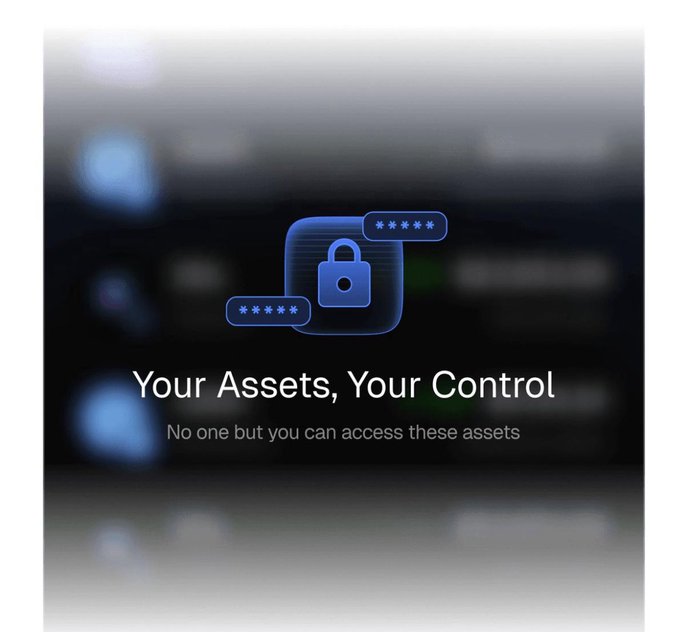 The image features a blue lock with a keypad on top, which is part of an app icon for a cryptocurrency wallet. The text "Your Assets, Your Control" is displayed below the lock, indicating that this app allows users to manage their digital assets securely and conveniently. The post suggests that the best technology is often the one that requires minimal effort or learning curve, as it seamlessly integrates into daily life without causing major disruptions. This aligns with the user-friendly nature of the cryptocurrency wallet app in the image.