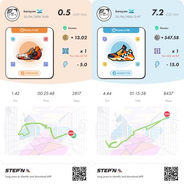 The image features two separate graphs, each displaying information about a fitness activity. One graph shows the steps taken during a workout session, while the other displays the number of calories burned. Both graphs are set against a white background with black borders. The text accompanying these graphs indicates that they have been "identifiant" and "downloaded" from the site egyMBz.