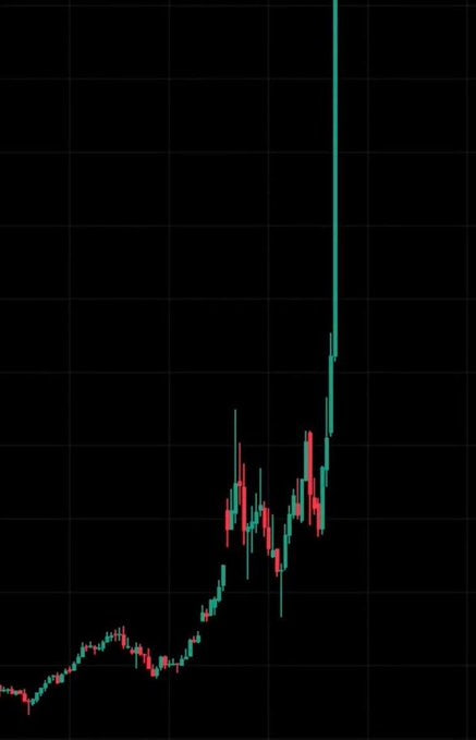 A candlestick chart showing a dramatic price rally with a prominent green "God Candle" spiking sharply upward, visually reinforcing the post's question about XRP's potential price surge to $27 by the end of 2026.