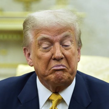 The image features a man dressed in a suit, with his eyes closed and mouth open, giving him a serious expression as if he's contemplating something or deeply thinking about an issue. The caption above the photo reads "BULLISH: SEC Chair Paul Atkins says he expects President Trump to sign crypto market structure legislation into law". This suggests that the man might be discussing or analyzing the potential impact of new cryptocurrency regulations on the financial industry, given his serious expression and the context provided by the caption.