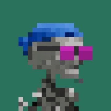 A pixel art skeleton wearing a blue bandana and magenta sunglasses with white skull designs strikes a laid-back pose, matching the casual, unbothered tone of the "Yup." caption.