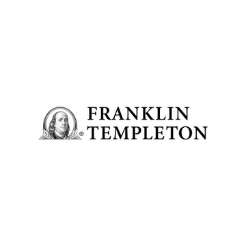 The Franklin Templeton logo, featuring a classical portrait illustration next to the company name in black serif text on a white background.