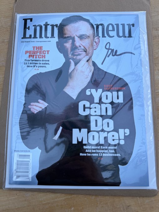 Front cover of Entrepreneur magazine featuring Gary Vaynerchuk, titled 'You Can Do More!' and signed in marker.
