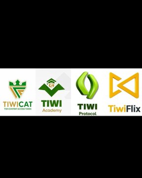 A banner displaying logos for 'TIWI CAT', 'TIWI Academy', 'TIWI Protocol', and 'TIWI Flix', each represented by a green and gold icon.