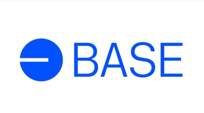 The image features a logo for Base, which consists of a blue circle with a white line through it. The word "Base" is written inside this circle, and there are two additional lines drawn around the base of the circle. The background of the image is white, providing a clean and simple backdrop that allows the logo to stand out prominently.
