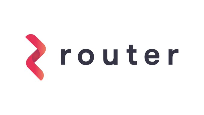 The image displays the Router Protocol logo, featuring a stylized red-to-orange gradient arrow design next to the word "router" in dark navy lowercase lettering, visually representing the brand mentioned in the announcement about the company's full wind-down by September 30.
