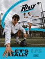 A promotional image or advertisement for 'Raw' featuring a man doing pushups on grass with text 'LET'S RALLY' visible.